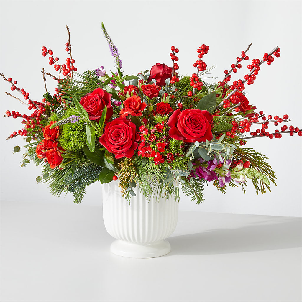 Big Red Bow Bouquet – Tri-city Florist, Vista CA