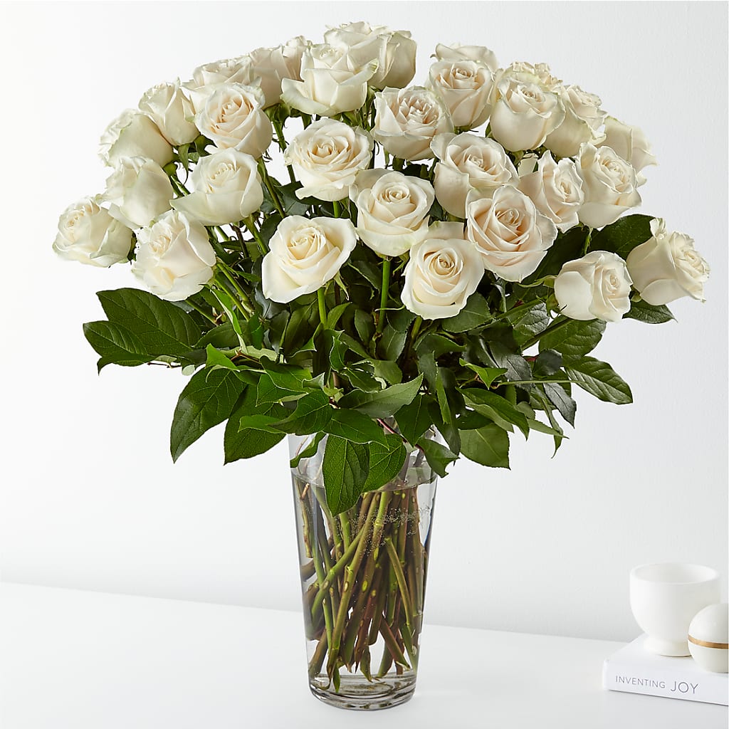 Long Stem White Rose Bouquet – Tri-city Florist, Vista CA