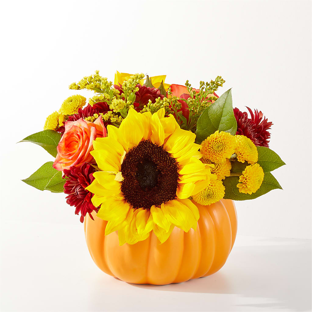 Golden Gourd Pumpkin Bouquet – Tri-city Florist, Vista CA