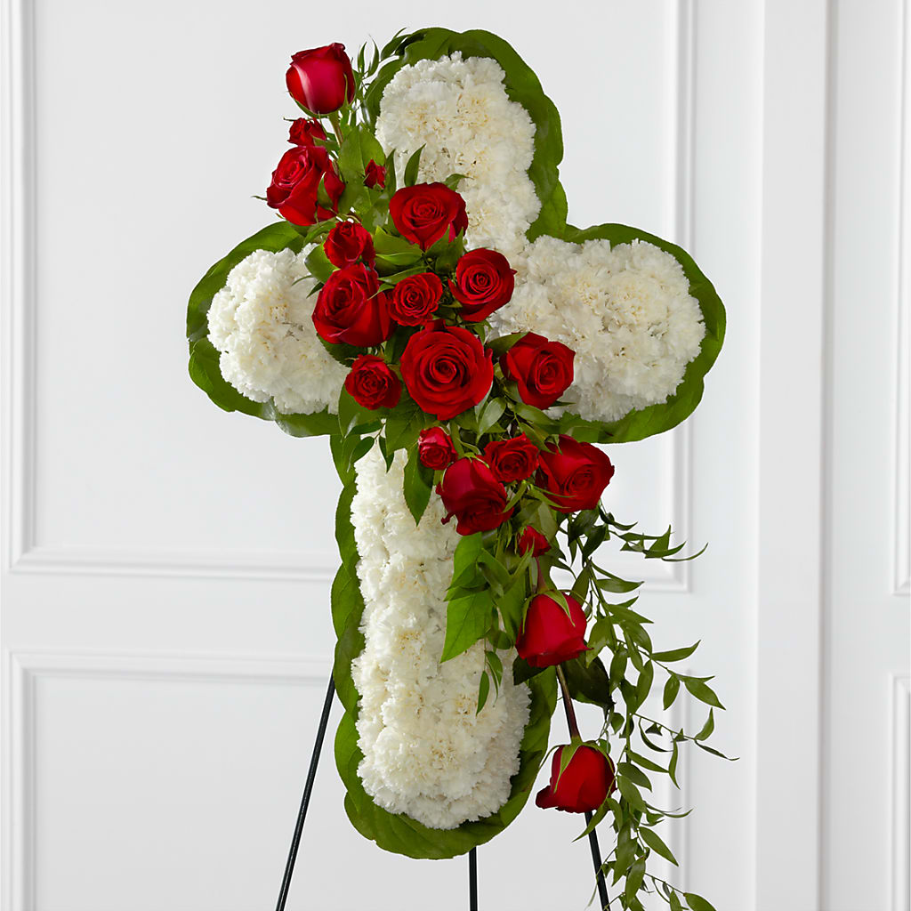 Floral Cross Easel – Tri-city Florist, Vista CA