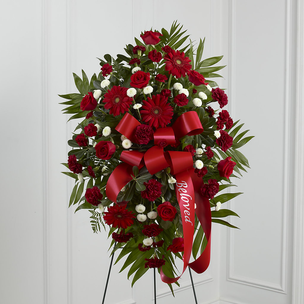 Treasured Memories Standing Spray – Tri-city Florist, Vista CA