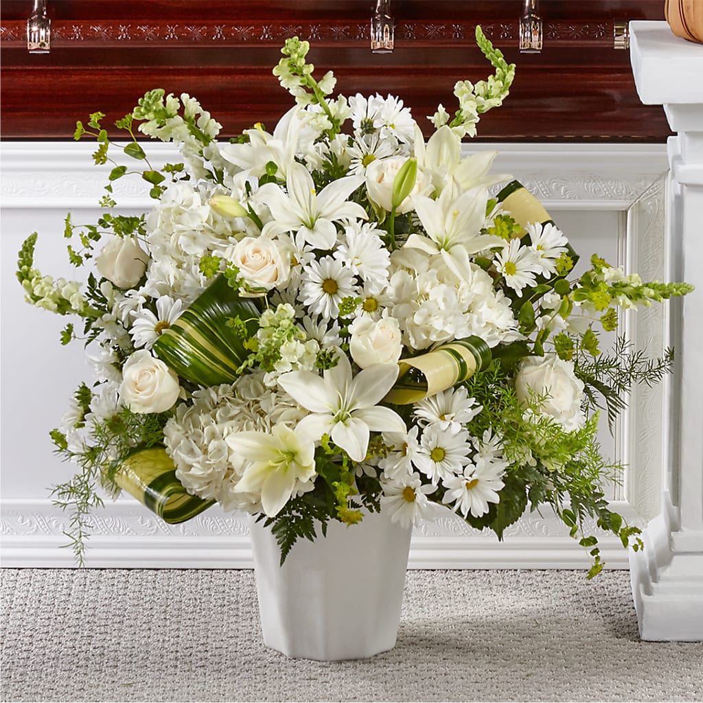 Thoughts of Tranquility Floor Basket – Tri-city Florist, Vista CA