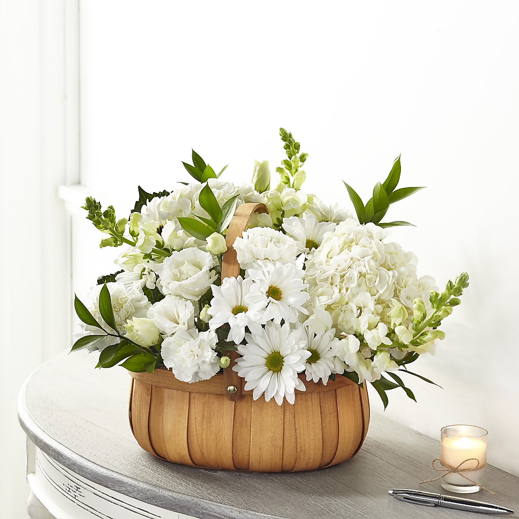 Pure Ivory Basket – Tri-city Florist, Vista CA
