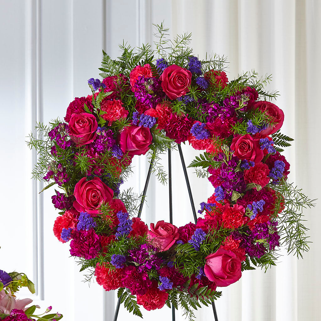 Calming Colors Wreath – Tri-city Florist, Vista CA