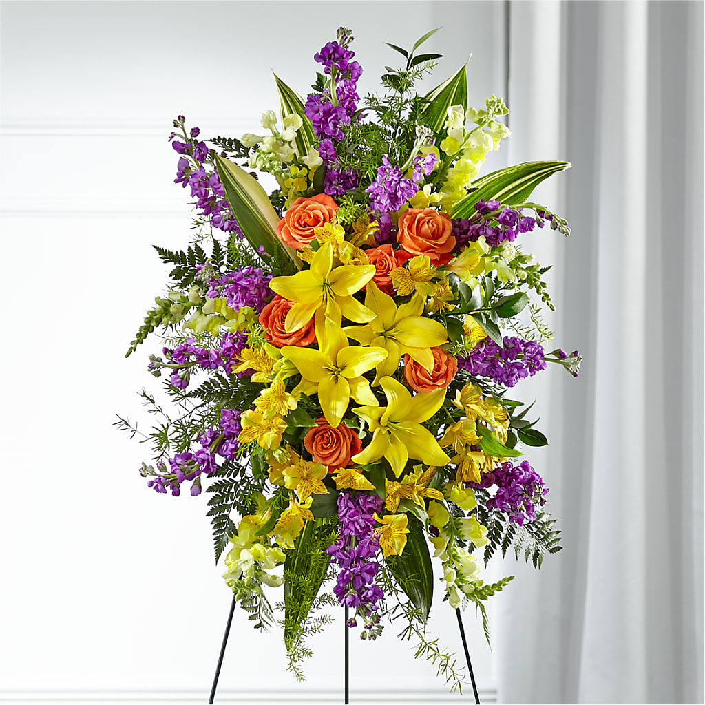 Thoughtful Prayers Standing Spray – Tri-city Florist, Vista CA