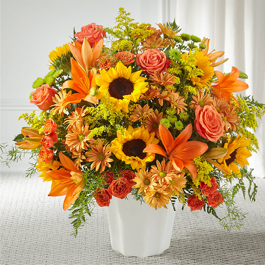 Harvest Thoughts Floor Basket – Tri-city Florist, Vista CA
