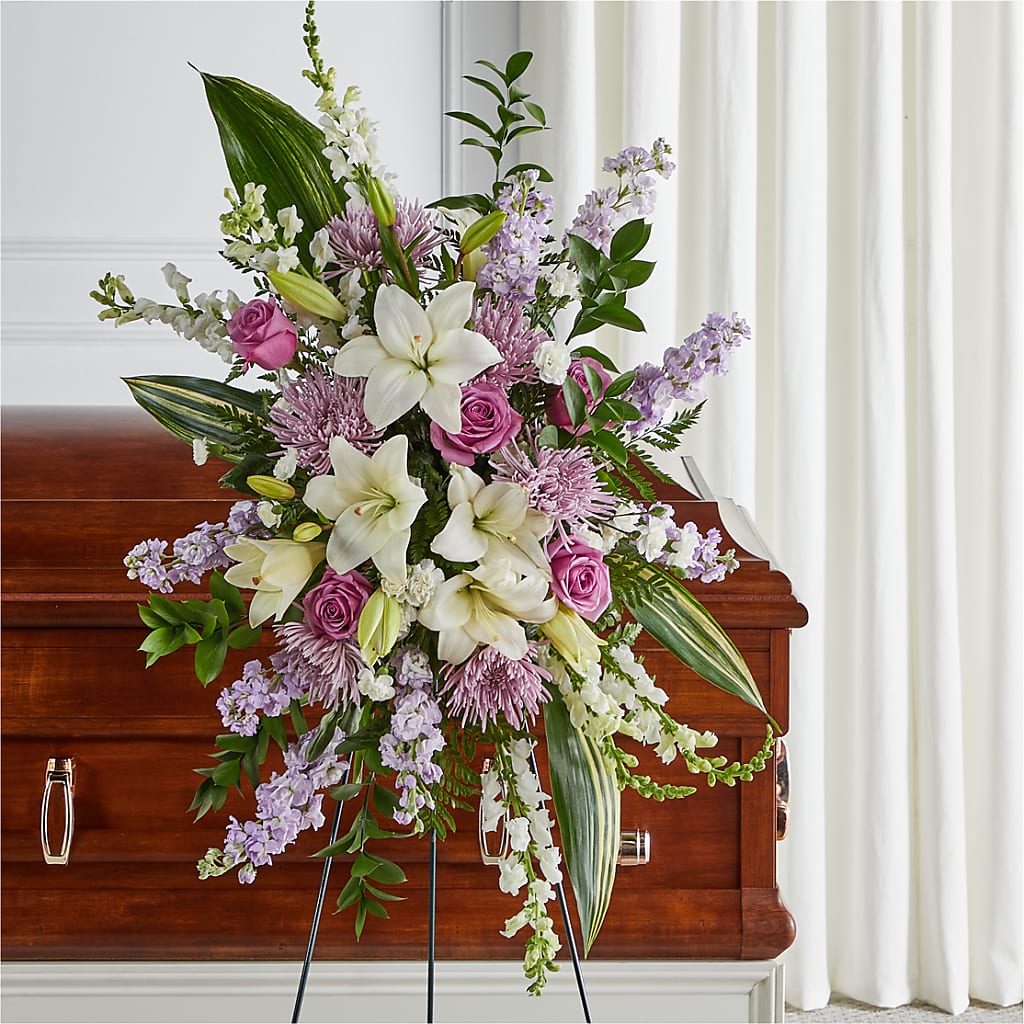 Grateful Hearts Standing Spray – Tri-city Florist, Vista CA