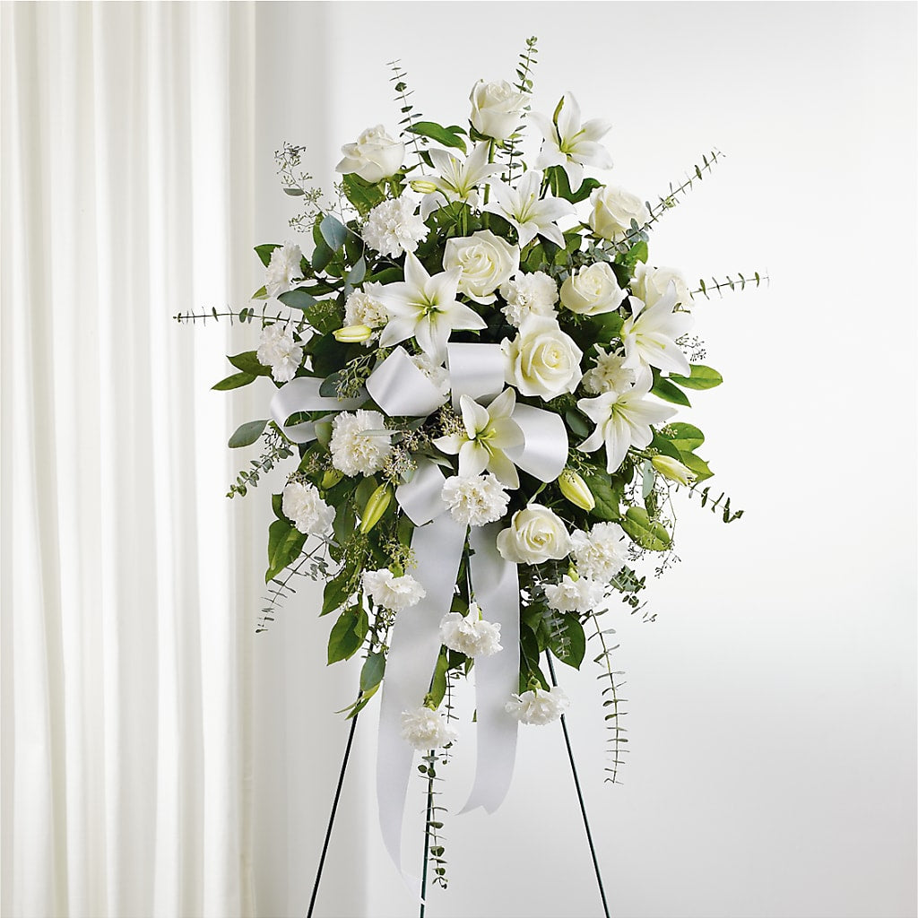 With Care Standing Spray – Tri-city Florist, Vista CA