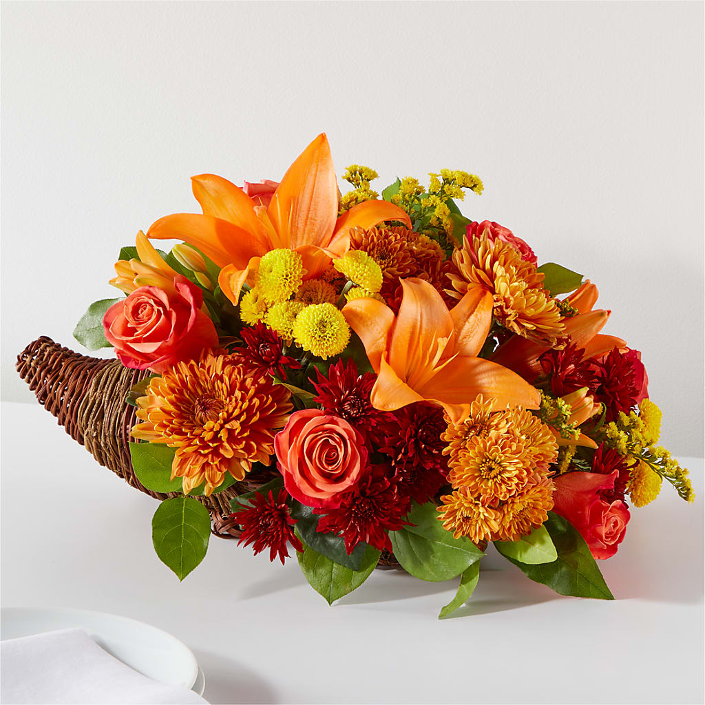 Bouquet of Blessings Cornucopia – Tri-city Florist, Vista CA