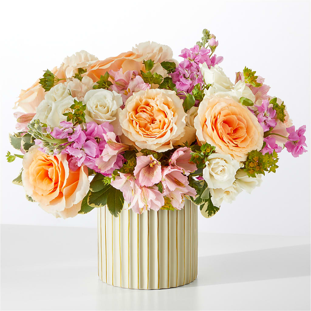 Paradise Bouquet with Ivory Vase – Tri-city Florist, Vista CA