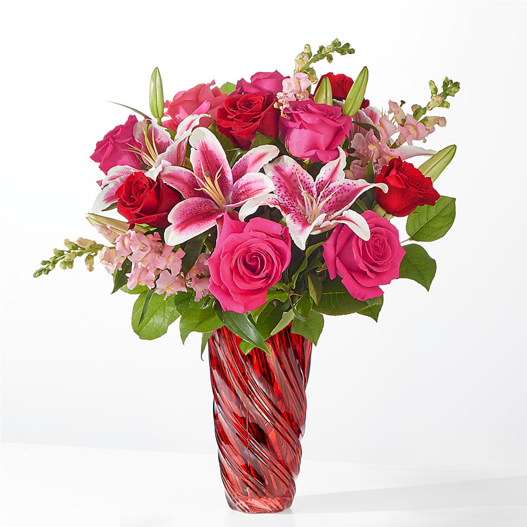 Always You Bouquet with Luxe Swirl Vase – Tri-city Florist, Vista CA