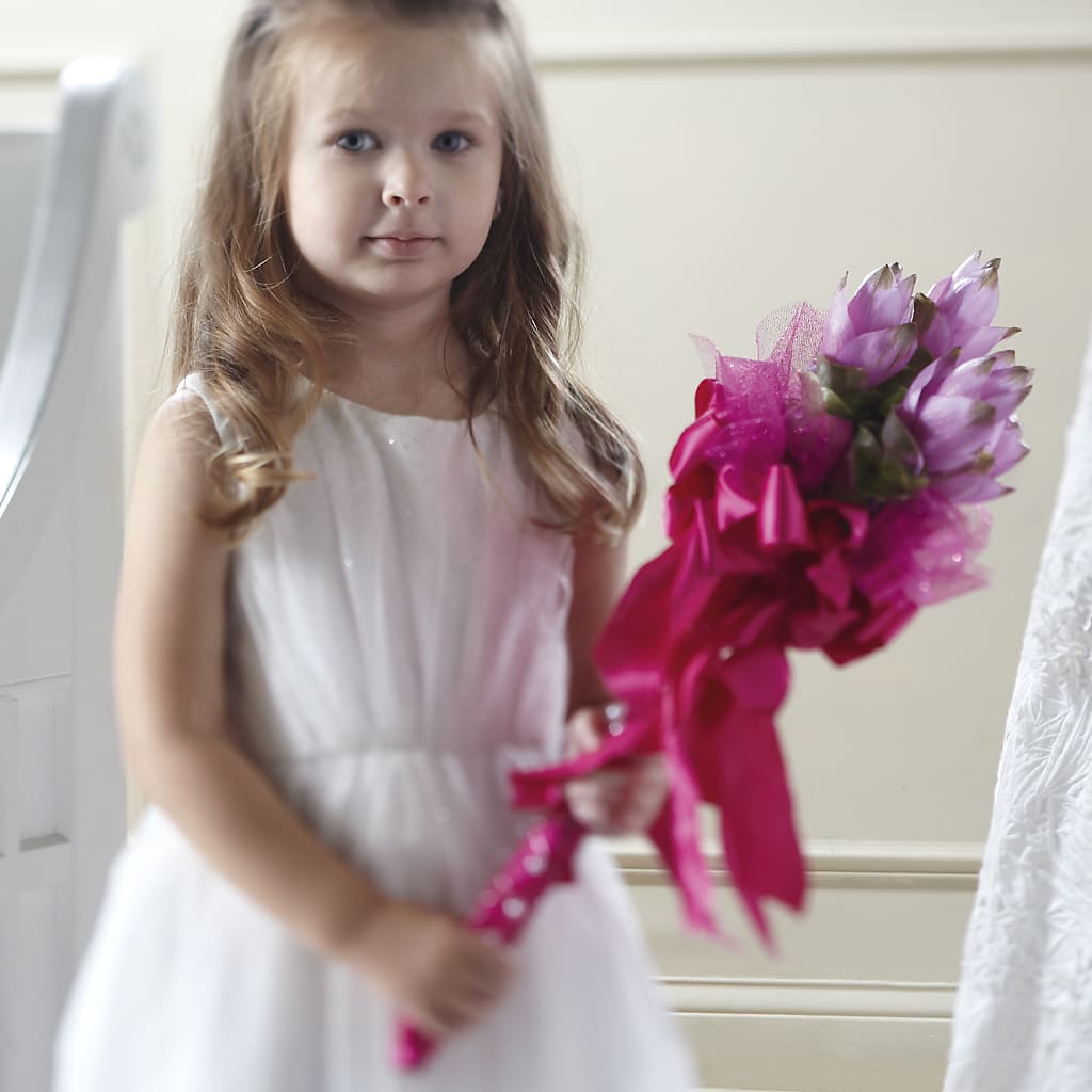 Sparkle Pink Flower Girl Bouquet – Tri-city Florist, Vista CA