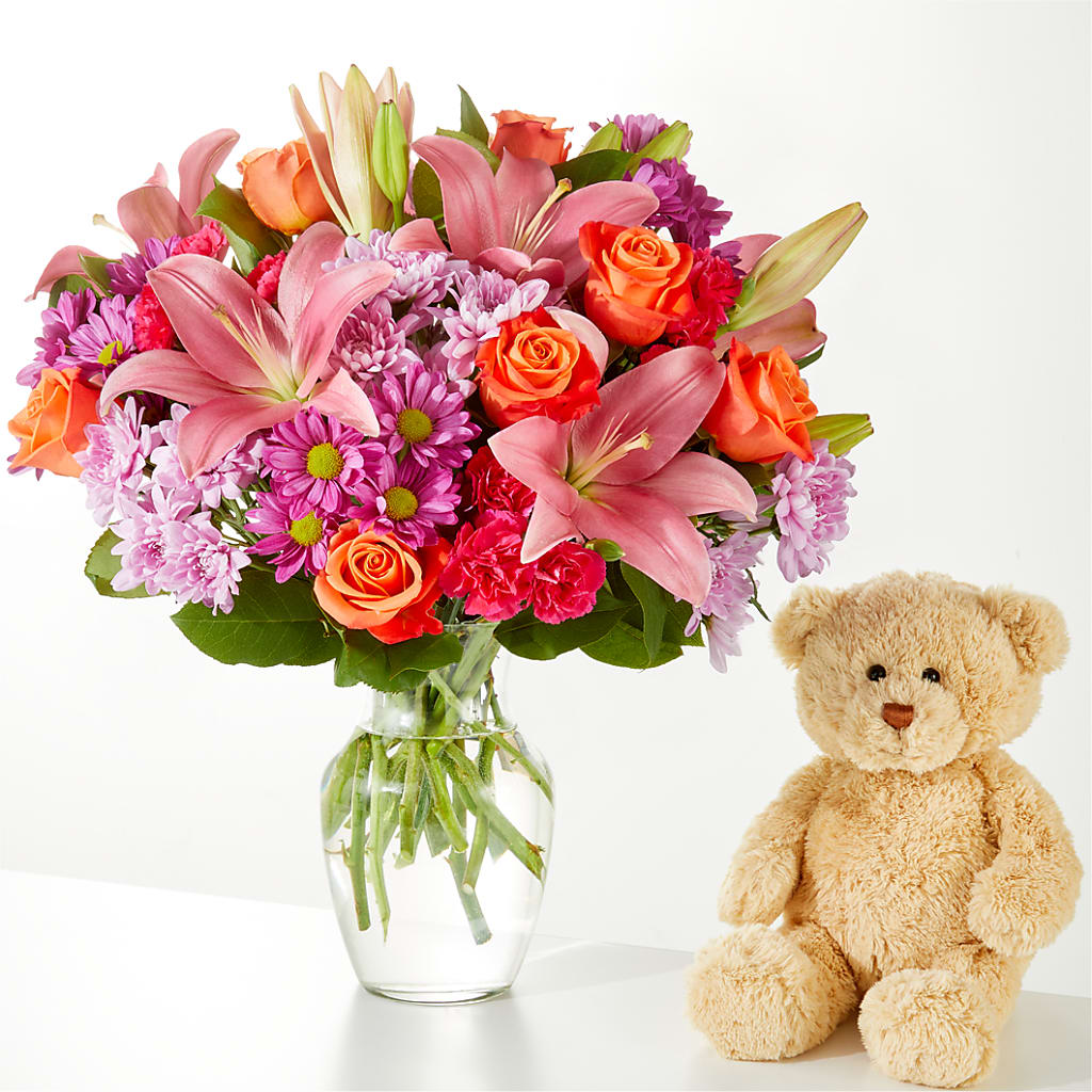 One and Only Bouquet and Bear Bundle –  Tri-city Florist, Vista CA