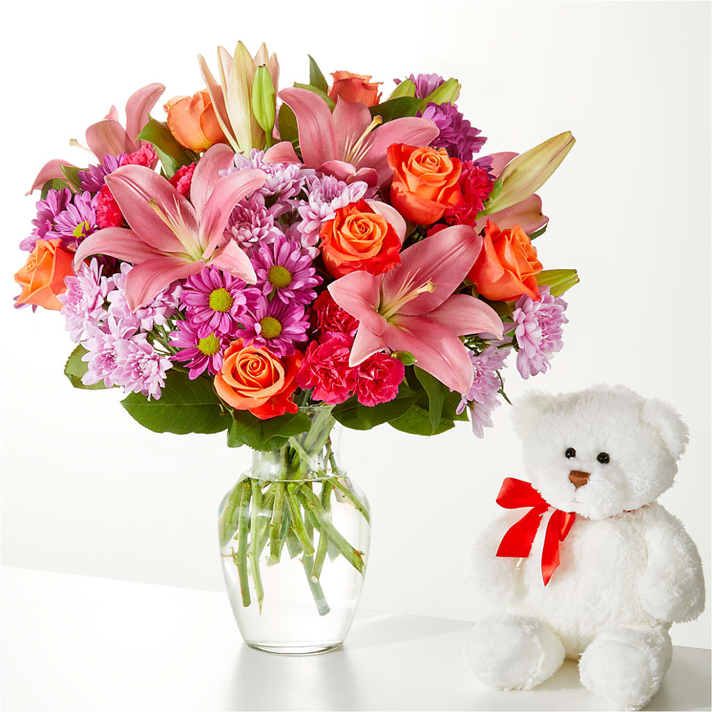 One and Only Bouquet and Bear Bundle –  Tri-city Florist, Vista CA