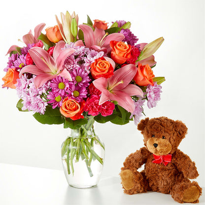 One and Only Bouquet and Bear Bundle –  Tri-city Florist, Vista CA