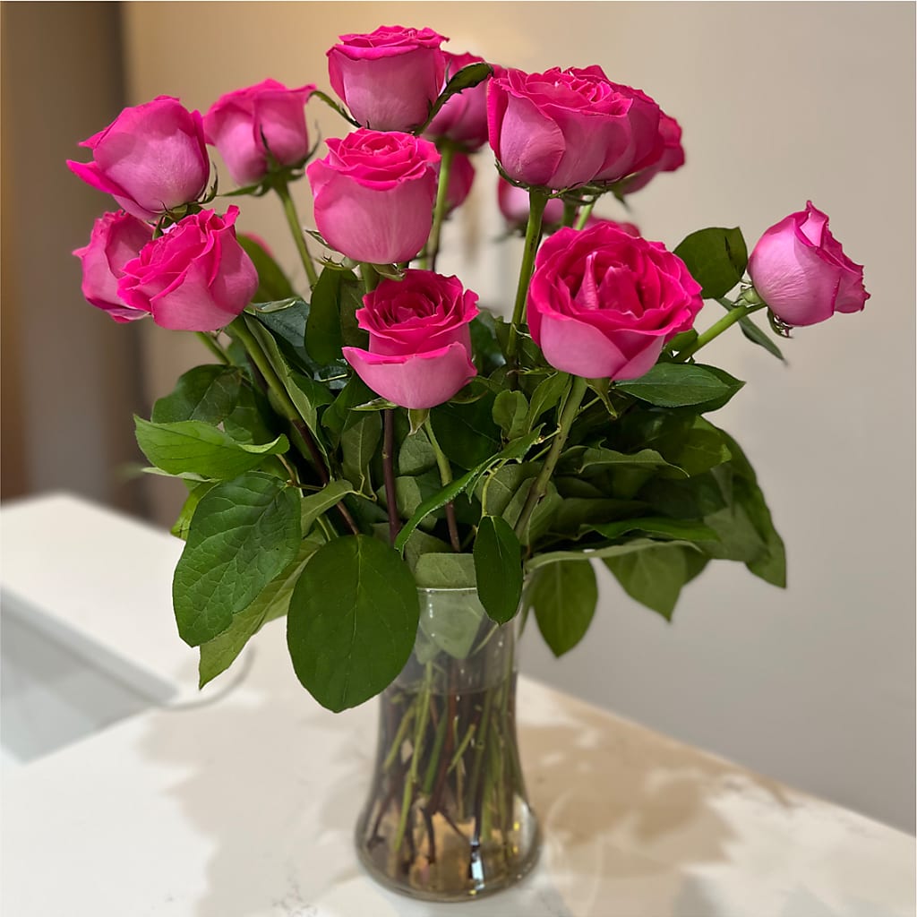 Long Stem Pink Rose Bouquet –  Tri-city Florist, Vista CA