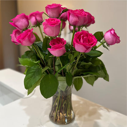 Long Stem Pink Rose Bouquet –  Tri-city Florist, Vista CA