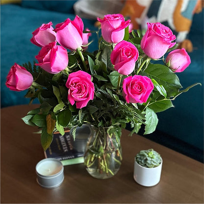 Long Stem Pink Rose Bouquet –  Tri-city Florist, Vista CA