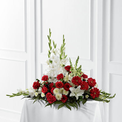 Crimson & White Arrangement –  Tri-city Florist, Vista CA