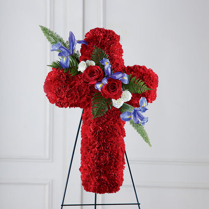 Faithful Hero Floral Cross –  Tri-city Florist, Vista CA