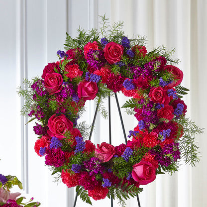 Calming Colors Wreath –  Tri-city Florist, Vista CA