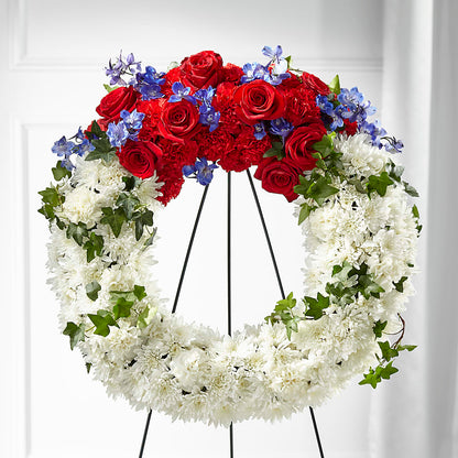 Patriotic Passion Wreath –  Tri-city Florist, Vista CA