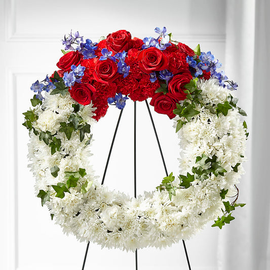 Patriotic Passion Wreath –  Tri-city Florist, Vista CA