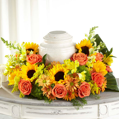 Faithful Sunflower Cremation Adornment –  Tri-city Florist, Vista CA
