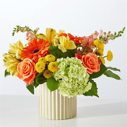 Autumn Sunshine Bouquet with Ivory Vase –  Tri-city Florist, Vista CA