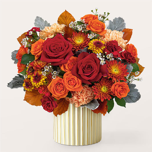 Merlot Bouquet with Ivory Vase –  Tri-city Florist, Vista CA
