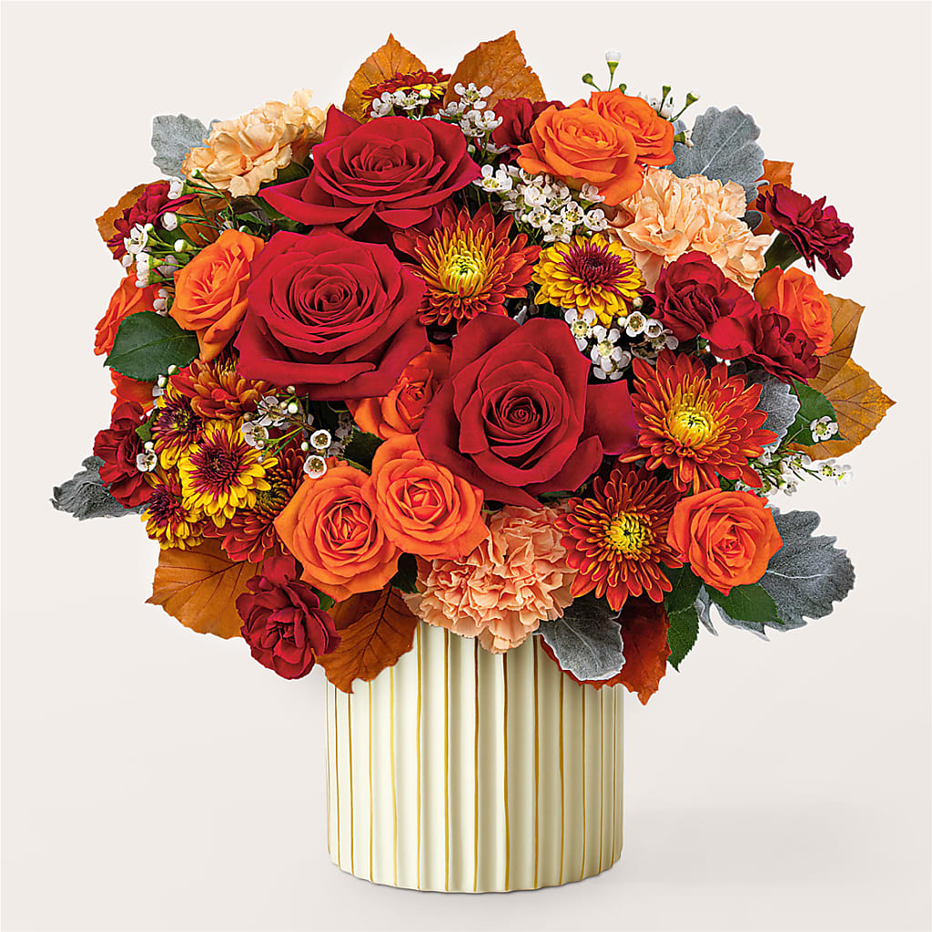 Merlot Bouquet with Ivory Vase –  Tri-city Florist, Vista CA