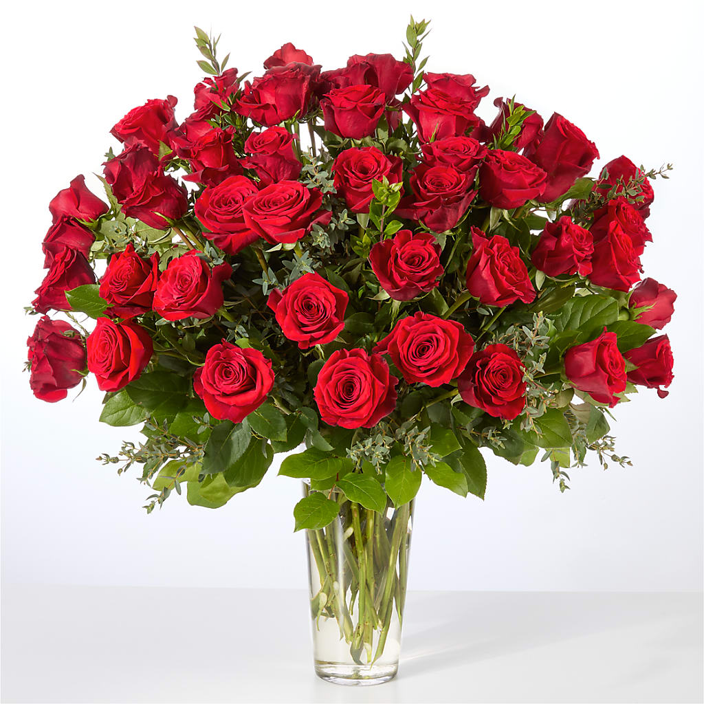 Forever Yours Fifty Stem Red Rose Bouquet –  Tri-city Florist, Vista CA