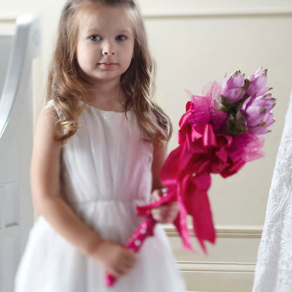 Sparkle Pink Flower Girl Bouquet –  Tri-city Florist, Vista CA