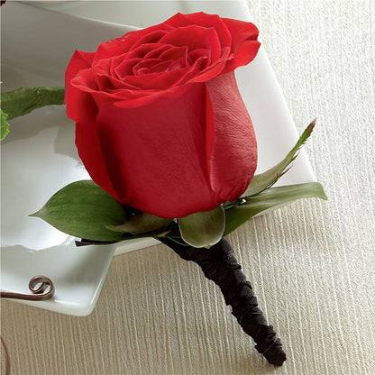 Red Rose Boutonniere –  Tri-city Florist, Vista CA